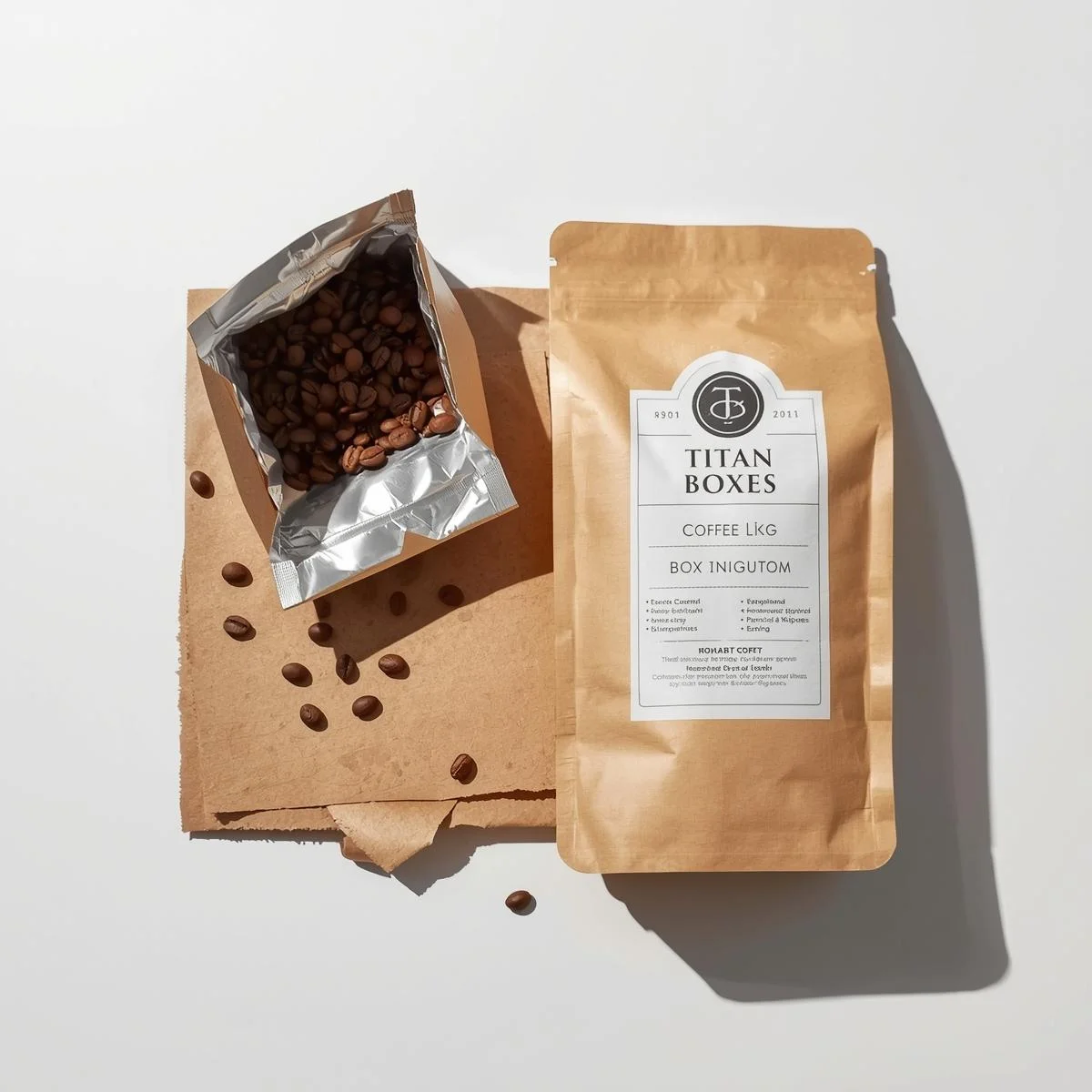 Flat Bottom Coffee Bags With Valve