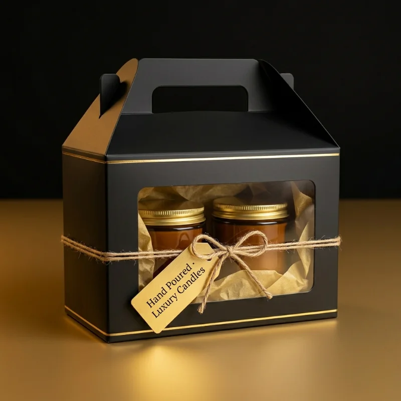 Black And White Striped Gable Boxes