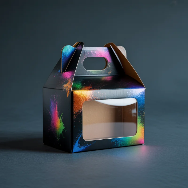 Black Gable Box With Window