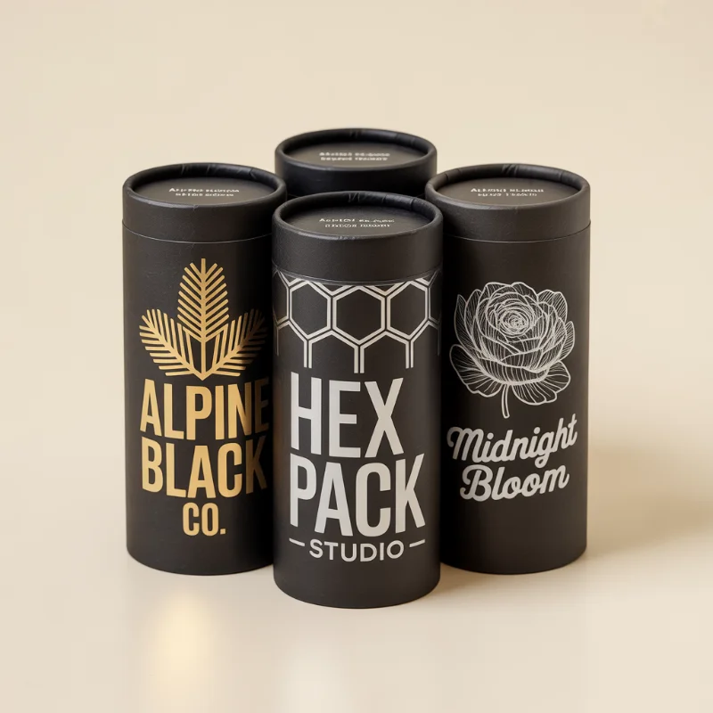 Black Paper Candle Tube